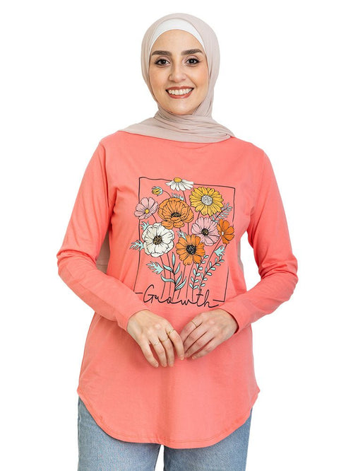 Bubblegum Printed Long - Sleeve Design 16 - Khotwh